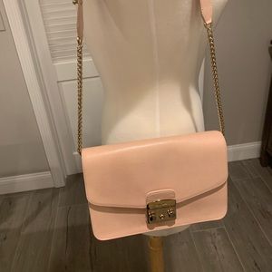 Furla Metropolis Leather Shoulder Bag - Blush